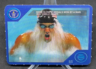 Tarjetas insertadas Libro Guinness de los Récords Mundiales 2006 Michael Phelps novato RC #65 Foto 1 de 2