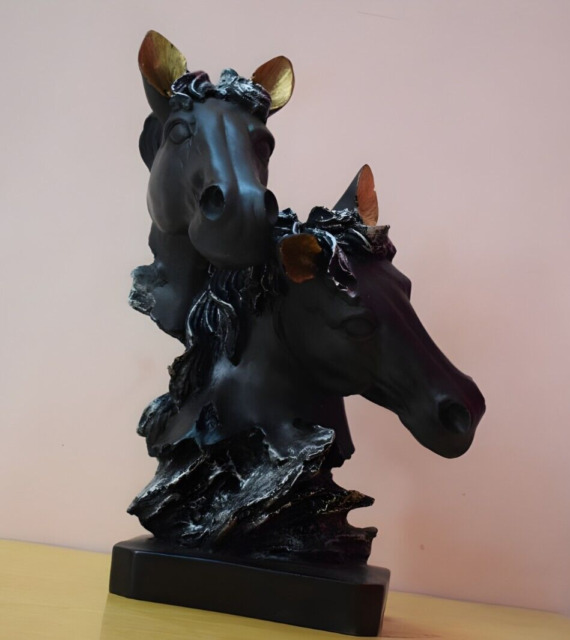 Decoração Peças De Xadrez Cavalo Escultura Grande Estátua 25cm - Faz a Boa!