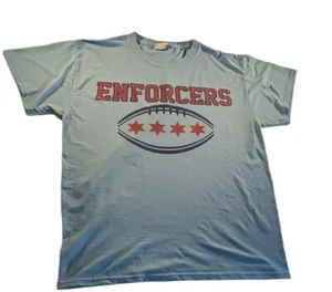 Chicago Enforcers T Shirt Men M Adult blue XFL Football chicago flag rare vtg - Picture 1 of 4