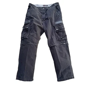 Pantalones Cortos Carga Bugle Boy Vintage Convertibles Cremallera Negros 38x32 - Imagen 1 de 4