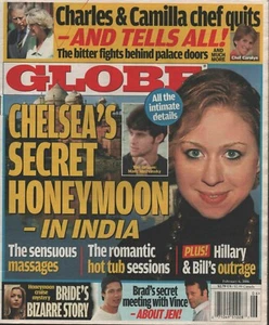 2006 February 6 Globe Magazine Chelsea Hillary Clinton Prince Charles Brad Pitt - Picture 1 of 5