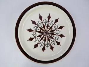 Vintage Royal China Mesa Omegastone Dinner Plate 10.5" Brown Medallion+Band b23 - Picture 1 of 4