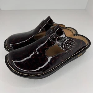 Alegria By PG Lite Womens ALG-112 Turtle Shell Patent Leather  Size 6.5 Clogs - Picture 1 of 9