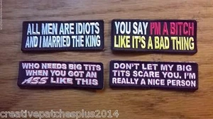 BIKER LADIES PATCHES You'll get all 4 Patches with Embroidered New very nice - Picture 1 of 1