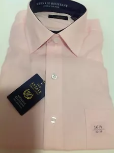 Club Room Pink Button Down Regular Fit Cotton Dress Shirt 16.5 32/33 Pink - Picture 1 of 10