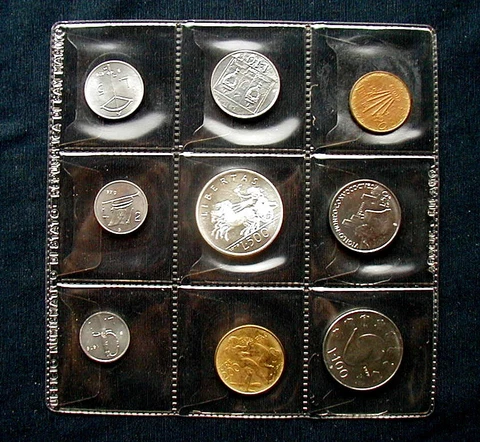1979 SAN MARINO Italy complete official set 9 COINS UNC with silver in box Cover