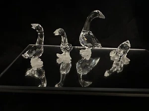 Swarovski Crystal Mother Goose Figurine & Her Gosling “Barnyard friends”-Unboxed - Picture 1 of 17