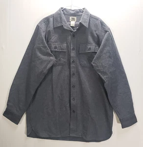 LL Bean Hemd Flanell Herren LARGE TALL Knopfleiste traditionelle Passform Baumwolle grau NEU - Bild 1 von 4