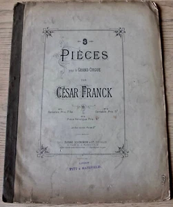 FRANCK FANTAISIE ORGAN SHEET MUSIC BOOK (1800's) FRANCE - Picture 1 of 4