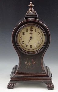 SLIGH CHIMING MANTEL CLOCK BALLOON QUARTZ VG CONDITION WORKING - Picture 1 of 9