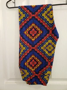 LuLaRoe TC Tall & Curvy Leggings Black Red Blue Yellow New Super Cute  - Picture 1 of 1