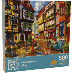 Corner Piece Puzzles – Cobblestone Alley 500 Piece Jigsaw - Picture 1 of 2