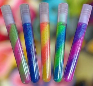 5 X GLITTER RAINBOW GLUE KIDS CHILDRENS ART CRAFT FUN SCHOOL SUPPLIES STATIONERY - Picture 1 of 5