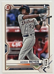 2021 Bowman ADINSO REYES 1st Bowman Paper #BP-21 Detroit Tigers