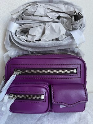 NWT Revecca Minkoff Jett Mini Boxy Leather Crossbody Bag in Viola HF21LJEX46 - Image 1 of 4