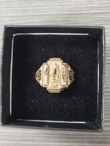 ANTIQUE LAPEER MICHIGAN HIGH SCHOOL 10K GOLD CLASS RING WB 6.7 G SZ 8 1/2 - Picture 1 of 5
