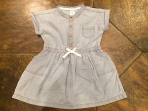 NWT Carter’s Girls Chambray Denim Dress Size 18 Months- NWOT - Picture 1 of 1