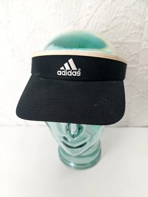 Adidas Visera Negra Blanco Bordado Logo Visera Sombrero  Foto 1 de 4