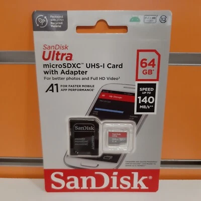 Memoria Micro SD SanDisk 64 GB Classe 10 per Nintendo Switch NUOVA SIGILLATA - Immagine 1 di 2