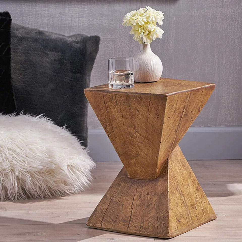 UNHO Stylish Light-Weight Concrete End Side Table Living Room Backyard Concrete Table