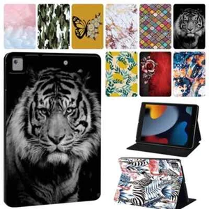 Printed Leather Tablet Stand Cover Case FIT Apple iPad/Mini/Air 1 2 3 4 5 6 /Pro - Picture 1 of 20