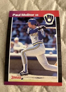 1989 Donruss #291 Paul Molitor Milwaukee Brewers - Picture 1 of 2