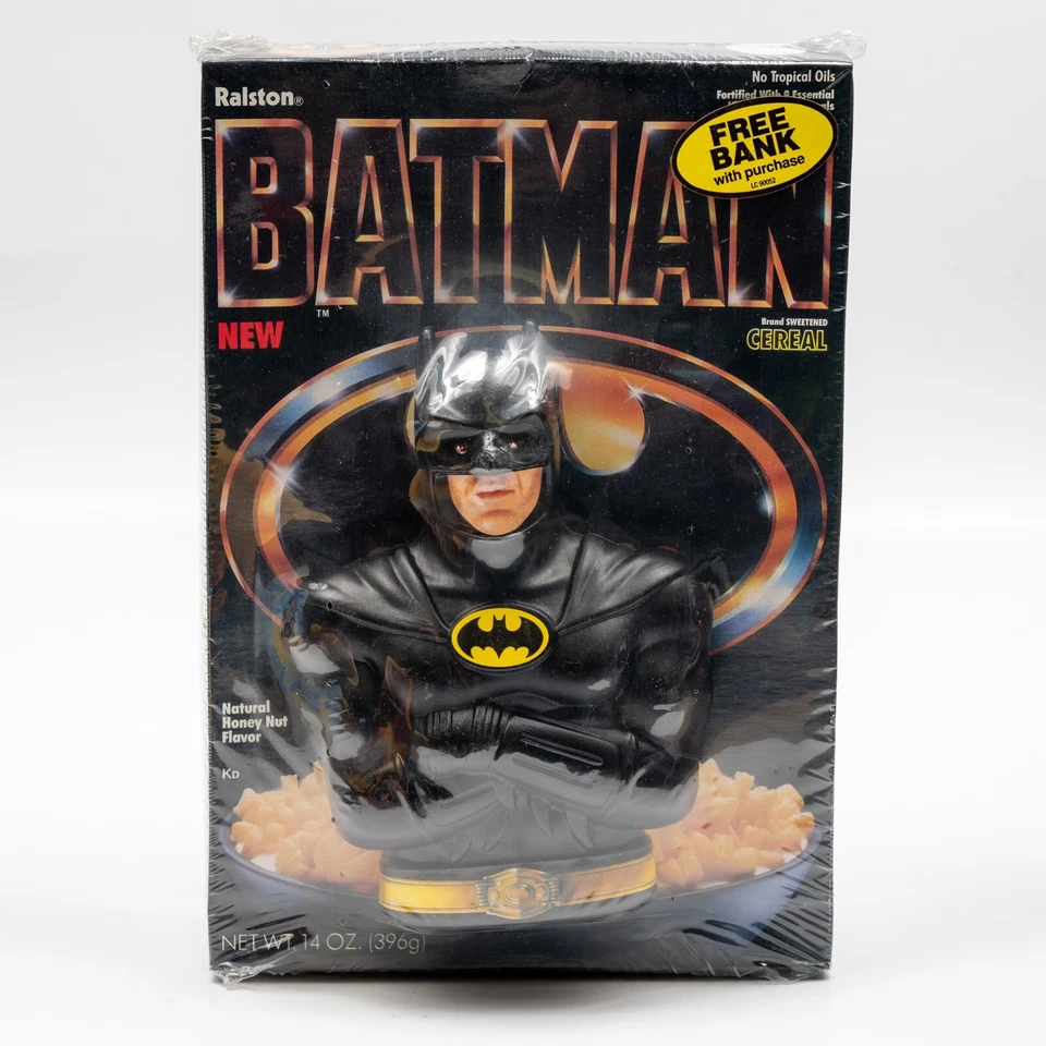 Ralston - Caja de cereales Batman 1989 sellada de fábrica con banco RARO SELLADO Foto 1 de 4