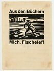 Kurt Dietze, Germany, Vintage Ex libris Bookplate for Mich. Fischeleff