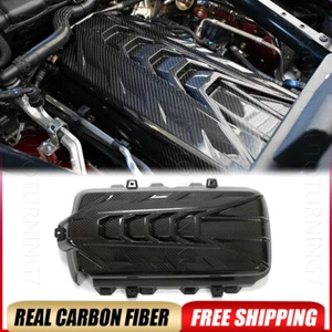 DRY Carbon Fiber Engine hood panel Trim Cover For Chevrolet Corvette C8 20-2025 - Picture 1 of 17