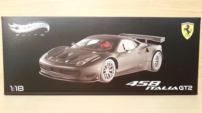 Ferrari 458 Italia GT2 Matt Black (2012) scala 1/18 Hot Wheels Elite - Immagine 1 di 4