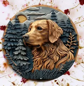 NEW 8”Golden Retriever Aluminum Window Decor. Perfect Indoors Or Out! - Picture 1 of 10
