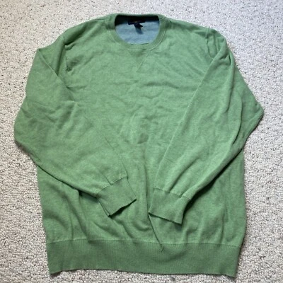Club Room Mens Sweater sz XL Green Crew Neck Tight Knit 100% Cotton Casual - Image 1 of 4