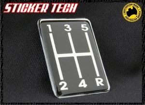 GEARSHIFT SHIFTER BADGE STICKER SUIT MANUAL R32 R33 STI AE82 180SX S13 S15 WRX - Picture 1 of 1