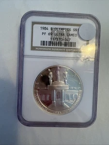 PCGS 1984 S Olympic $1 Comm PR69 Ultra cameo - Picture 1 of 2