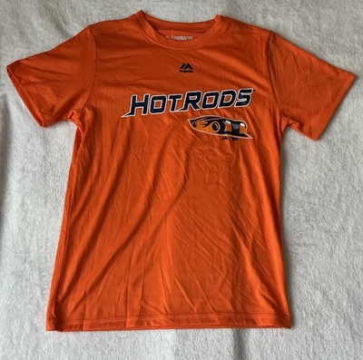 Camisa Hod Rods By Majestic, mediana juvenil, naranja, nueva sin etiquetas Foto 1 de 4