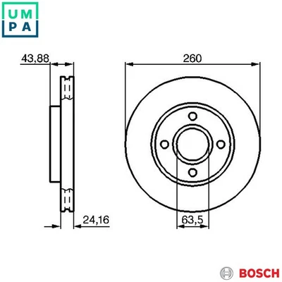 2x BRAKE DISC 0 986 478 671 FOR FORD ESCORT/Mk/VII/Convertible/Turnier/Break - Image 1 of 4