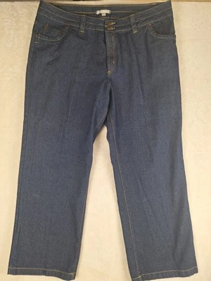 Jeans Woman Within 22W Clásicos 7 Días Pierna Recta Denim Azul Tiro Alto 42 x 29.5 Foto 1 de 4