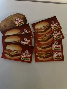 Vintage Wendy's Hamburgers Gutscheine alter Bestand insgesamt 8 - Bild 1 von 2