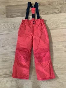NEW Mountain Warehouse Kids Ski Trousers Salopettes Pants Red Plain Age 11-12 - Picture 1 of 2