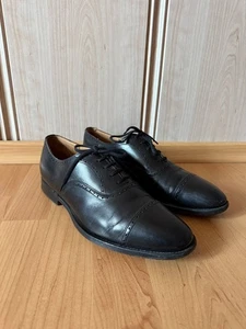 CHURCHS ENGLAND SCHWARZ LEDER OXFORD BROGUE DERBY SCHUHE HERREN GRÖßE UK10 EU44 28CM - Bild 1 von 13