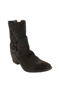 Donald J Pliner Womens Suede Buckled Pull-On Riding Boots Brown Size 8 - Picture 1 of 5