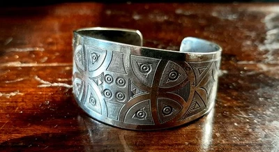 Antico Bracciale - Argento - Inciso -Artigianale - Immagine 1 di 4