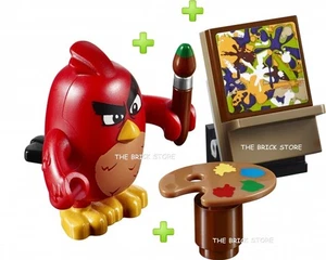 LEGO THE ANGRY BIRDS MOVIE - RED + PAINT PALETTE, EASEL + BRUSH +GIFT - NEW - Picture 1 of 1