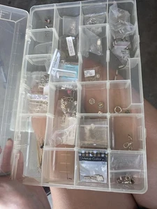 Jewelry Making Supplies Beads Silver Findings Metal Variety 100+ Bead Pieces - Picture 1 of 7