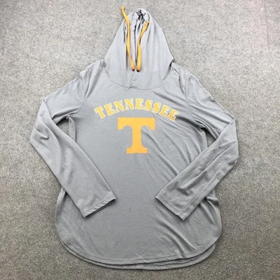 Tennessee Volunteers Shirt Womens Medium Gray Long Sleeve Hooded NCAA Football - Image 1 of 4