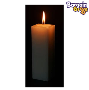 Unscented Pillar Candle – Long-Lasting Burn | Approx. 65 Hours Burn Time - Picture 1 of 1