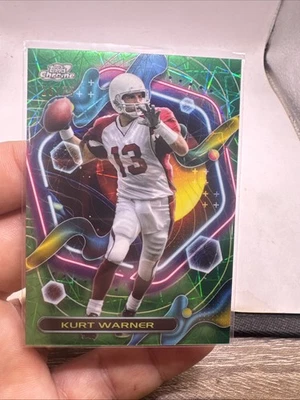 2023 Topps - Cosmic Chrome Kurt Warner #256 Green Space Dust Refractor 16/75 - Image 1 of 4