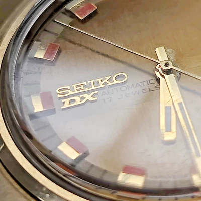 VTG 1972 Seiko DX 17 Jewels Automatic 6106 7539 Gold Tone All Original & Working - Image 1 of 4