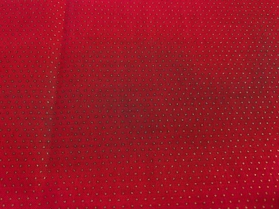 NUEVO: 1-1/2 yardas de tela licuadora de algodón vintage "ROJO PROFUNDO con MICROPUNTO DORADO" - 45" Foto 1 de 3