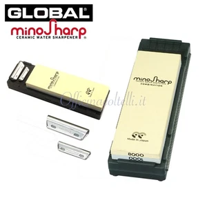 Grana 1000/8000 Pietra per affilare coltelli Global Minosharp 472 bifacciale - Picture 1 of 2